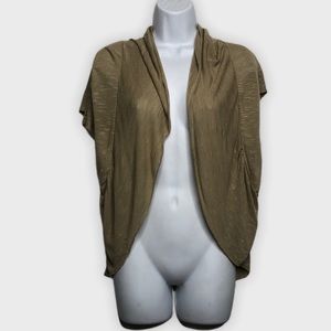 Mandee Taupe Dolman Short Sleeved Cardigan